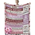 thumbnail image 1 of LHSHID Happy 90th Birthday Gift Ideas Decorations Happy 90th Birthday Blanket Soft Birthday Blanket for Women 30"x40", 1 of 7