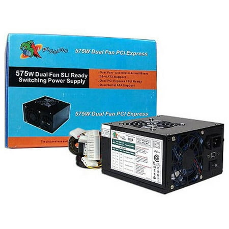 Logisys 575W ATX 20+4-Pin Computer Power Supply w/SATA - PS575XBK 575 Watt Logisys 575W ATX 20+4-Pin Computer Power Supply w/SATA - PS575XBK 575 Watt