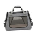 thumbnail image 3 of Bolso de mano para perros, bolsa de viaje con cremallera transpirable para perros, cachorros, conejos, bolsa de transporte para gatos, cachorros, para gris, 3 of 9