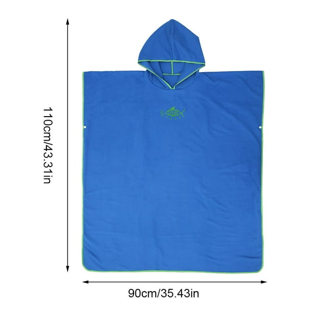 Toalla para cambiarse Poncho Toalla cambiante de microfibra Toalla seca para baño de playa Natación Capucha para surf Poncho Toalla Toalla de secado rápido Bata para adultos Talla única Muyoka Deportes