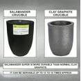 thumbnail image 2 of Simond Store A4 Salamander Morgan Super Clay Graphite Crucible for Propane Furnace & Kilns for Casting, Refining, and Melting Gold, Silver, Brass, and Other Metals, 2 of 6