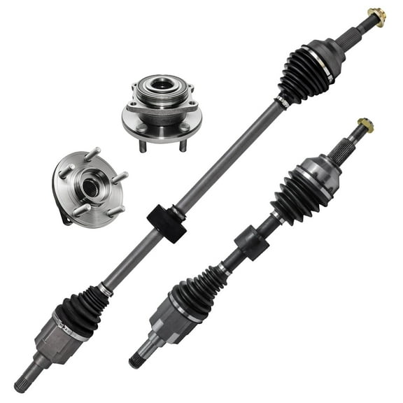 Detroit Axle - Front Left & Right CV Axle Shafts   Wheel Hub Bearings Replacement for 200 Sebring Dodge Avenger 2.4L - 4pc Set
