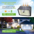 thumbnail image 2 of Claoner Solar Lights Outdoor, 6 Pack 126 LED Motion Sensor Wireless Security Light for Fence, Patio, Garden, 2 of 9