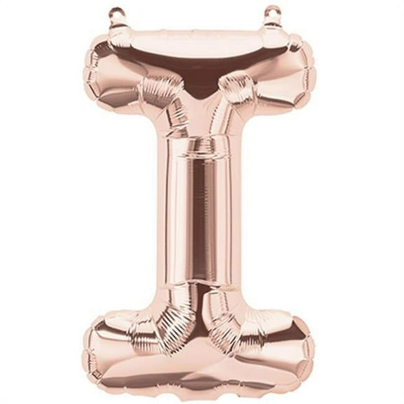 16 inch Letter I - Northstar - Rose Gold (Air-Fill Only) Foil Mylar Balloon - Party Supplies Decorations
