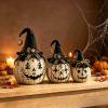 thumbnail image 6 of Vintage Halloween Witch Pumpkin Window Display Decor with Whimsical Design, Indoor Outdoor Thanksgiving Fall Festive Centerpiece for Table Mantel Shelf, 6 of 6