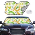 thumbnail image 2 of Uemuo St Patrick's Day1 Pattern Accordion Car Windshield Sun Shade, Foldable Reflective Sun Visor for Car, Reflector Windshield Sunshade-, 2 of 7