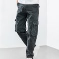 thumbnail image 3 of Vedolay Sweatpants for Men Drawstring Casual Loose Pants with Pockets Straight Leg Pants Grey,40, 3 of 4