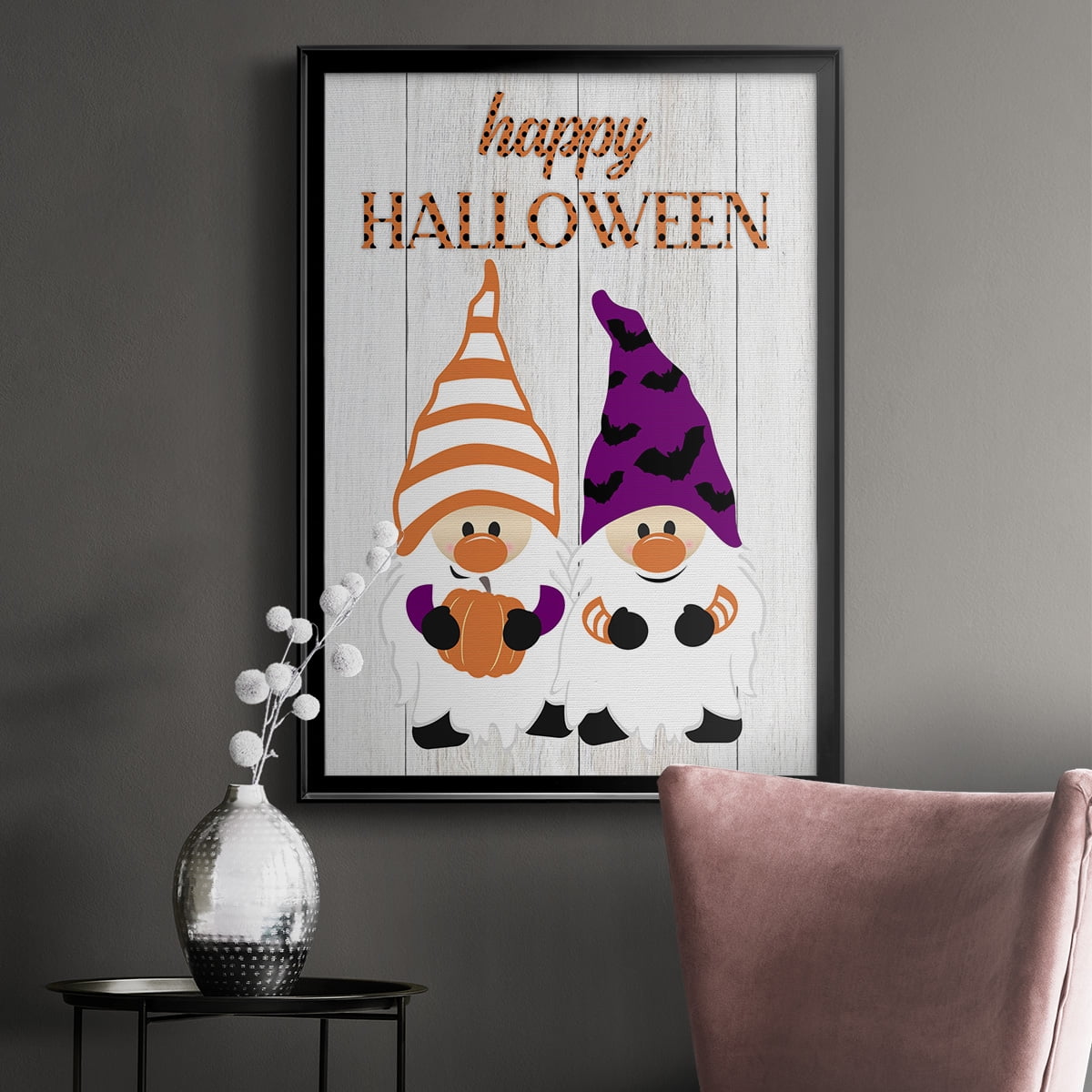 Halloween Gnomes Premium Framed Print - Ready to Hang