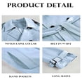thumbnail image 6 of Double Breasted Spring Fall Women Solid Color Lapel Long Casual Trench Coat, 6 of 7