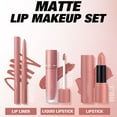 thumbnail image 6 of Velvet Lipstick Set Lip Liner Lip Gloss And Lipstick Combo For Natural Lip And Longlasting Effect Lip Makeup Unique Festival 70ml Lip Sticks Neutral Lipstick Shades Bigger Plumper Lipstick Changes, 6 of 8