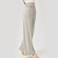 thumbnail image 6 of FNFYFH Women's Wide Leg Pants High Waisted Breathable Drawstring Lounge Pants Lightweight Soft Flowy Workout Yoga Pants, 6 of 8