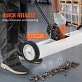 thumbnail image 5 of KFFKFF 24" Wheeled Magnetic Sweeper, 50 lbs Holding, Includes Telescoping Magnet Tool, Handle Adjusts, Ideal for Collecting Nails & Screws in Workshops, Garages, and Yards, 5 of 9