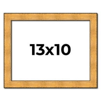 13x10 Frame Gold Rustic Solid Wood Picture Frame | 1.25 Inch Wide Moulding | Rustique Gold