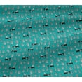 thumbnail image 5 of oneOone Viscose Jersey Turquoise Blue Fabric Men|Guitar & Piano Musical Instrument Quilting Supplies Print Sewing Fabric By The Yard 60 Inch Wide, 5 of 5