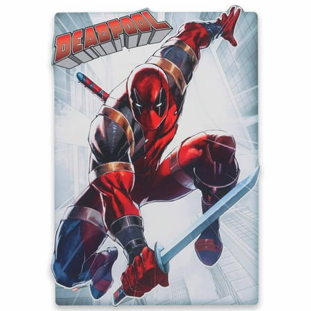 Marvel Deadpool Skyscraper Action Metallic Metal Sign for Man Cave Teen Room or Movie Room