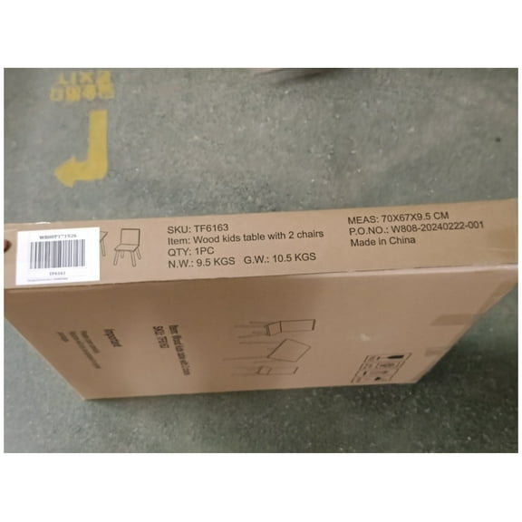 Kids Table and 2 Chairs Set, 3 Pieces Toddler Table and Chair Set, Wooden Activity Play Table Set (White)