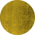 thumbnail image 1 of Ahgly Company Indoor Round Oriental Yellow Industrial Area Rugs, 3' Round, 1 of 4