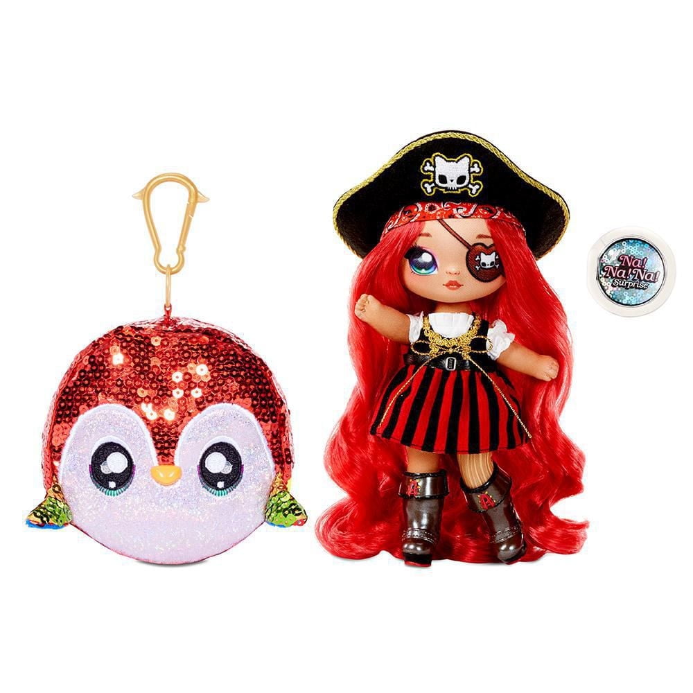 Na Na Na Surprise 2-in-1 Fashion Doll and Sparkly Sequined Purse Sparkle Series – Becky Buckaneer, 7.5" Pirate Doll