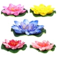 thumbnail image 2 of 5Pcs Artificial Floating Water Lily EVA Lotus Flower Pond Decor 10cm (Red/Yellow/Blue/Pink/Light Pink), 2 of 8