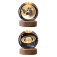 thumbnail image 1 of Milaget 2 Pcs 3D Night Lights Planetary Decorative Night Ornament LED Bedside Table for StyleF, 1 of 9