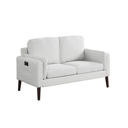 Lifestyle Solutions - Nerd Loveseat with Power and USB ports - Light Grey