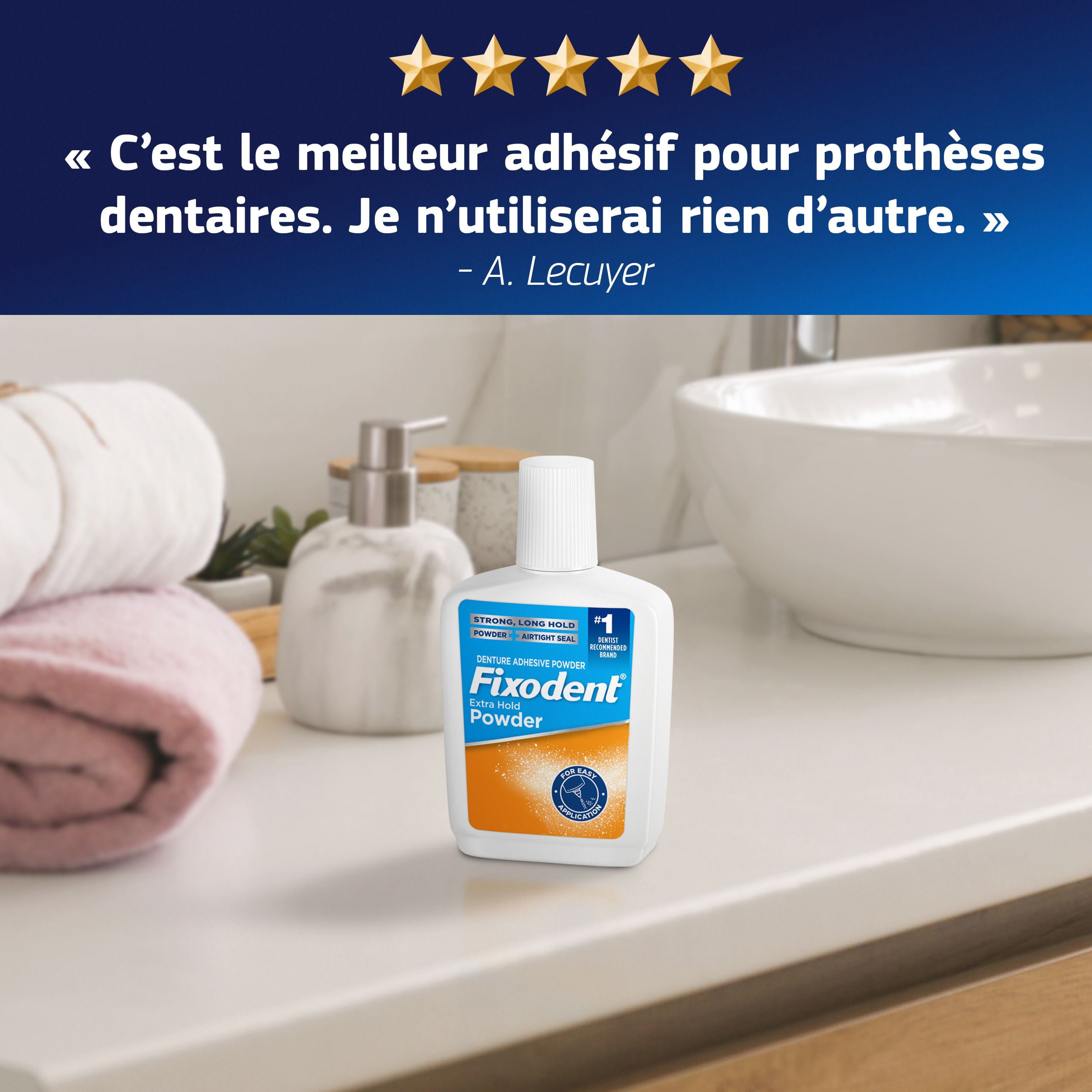 Fixodent Extra Hold Denture Adhesive Powder, 77 g