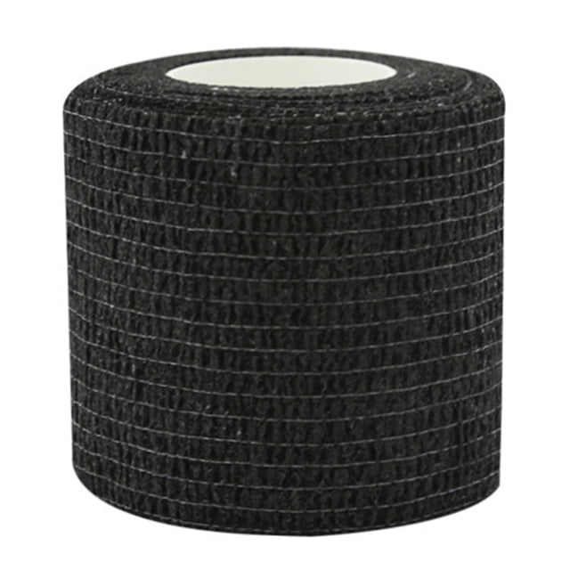 Vendaje elástico autoadhesivo para deportes y cuidado de mascotas, ideal para protección de dedos, muñecas, rodillas y tobillos, color negro, tamaño grande (7.5 cm x 4.6 m).