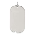 thumbnail image 1 of FB Jewels Sterling Silver Rhod.-plate Eng. Dog Tag Polish Front/Satin Back Disc Charm, 1 of 2