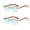 Green+green, variant on 2 Pairs Rimless Square Fashion Glasses for Men Women, Vintage Metal Double Bridge Wide Lightweight Eyewear Party Photo Prop Accessories