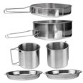 thumbnail image 4 of GOOHOCHY Camping Cooking Pan 6Pack Stainless Steel Cooking Set for Men and Women Outdoors, 4 of 6