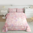 thumbnail image 2 of Manfei Kawaii Gradient Moon Stars 2pcs Bedding Comforter Set for Teens Girls Boys,Dreamy Princess Twin Comforter Sets,Ombre Watercolor Breathable Bedding Set,Luxury Bedroom Decor,Reversible, 2 of 8