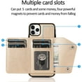 thumbnail image 3 of for iPhone 11 Pro Max Card Holder Case with Neck Strap Crossbody Chain Handbag Wrist Strap Protective Cover with Credit Card Holder Slot PU Leather Wallet Case for iPhone 11 Pro Max Gold, 3 of 15