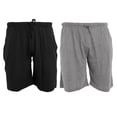 thumbnail image 1 of Tom Franks - Pantalones Cortos de Chándal (Pack the 2) (Negro/ Gris), 1 of 2