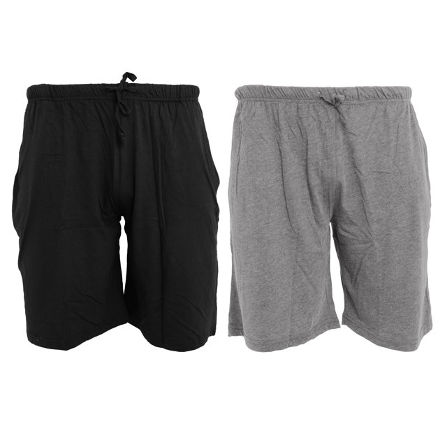Tom Franks - Pantalones Cortos de Chándal (Pack the 2) (Negro/ Gris)