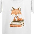 thumbnail image 4 of Inktastic Fox and Books Youth T-Shirt, 4 of 5