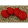 thumbnail image 5 of Tissu Décoratif Rond en Poly Dupion Rouge Recouvert de 2 Trous pour Boutons de Scrapbooking - Lot de 12 Pcs, 5 of 5