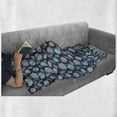 thumbnail image 6 of Nautical Soft Flannel Fleece Throw Blanket, Ocean Theme Seashells Scallop Summer Marine Coastal Grunge, Cozy Plush for Indoor and Outdoor Use, 50" x 60", Night Blue Sea Green, by Ambesonne, 6 of 6