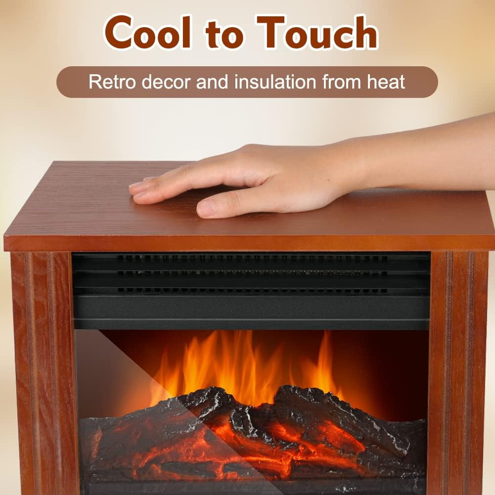 Airo Comfort Portable Electric Fireplace Stove – 1500W with 3D Realistic Dancing Flame Effect