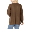 thumbnail image 6 of KOGMO Womens Waffle Knit Sweater Cardigans with Buttons and Pockets, 6 of 7