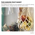 thumbnail image 2 of Cotton Rope Hanging Fruit Basket for Kitchen Storage - Wall Mount Onion Potato Holder Organizer for Fruits and Vegetables, 2 of 6