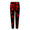 thumbnail image 4 of Outfmvch Fun Leggings Valentine's Day Pjs Leggings High Waisted Leggings for Women Womens Pants Casual Fleece Pants Women's Pants Capri Leggings for Women Red 3xl, 4 of 4