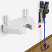 Liboer Vacuum Cleaner Wall Mount Stand, Compatible with Dyson V6 V7 V8 V10 V11, No Drilling or Drilling , White