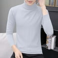 thumbnail image 2 of YLSDY Sweaters for Men Slim Fit Turtleneck Knitted Pullover Tops Winter Warm Basic Tops Plus Size Sweatshirts Soild Sweater Dark Gray L, 2 of 9
