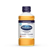 Pedialyte with Immune Support Electrolyte Solution, Peach Mango, 1 Liter, Pack of 2