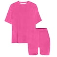 thumbnail image 7 of BVWKPCV Girls Clothes Tween Girl Outfits T-Shirt Tops +leggings Shorts Set Cute Clothing Set Sizes 8-12 Years Hot Pink 12-13Y, 7 of 7