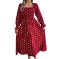 thumbnail image 2 of AUSDIOCA Puff Long Sleeve Maxi Dress for Women Casual Square Neck Garden Party Floral Dresses for Summer or Spring, 2 of 8