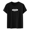 thumbnail image 3 of Gibobby Playera Manga Corta para Mujer Mujeres Casual Letras Impresión Diaria Camisas Cuello Redondo Manga Corta Camiseta Suelta Tee Tops Túnica Blusa(Negro,XL), 3 of 5