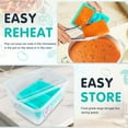 thumbnail image 4 of Walfos Silicone Freezer Tray with Lid, Soup Freezer Molds 4 Packs, Bin and Tongs, Silicone Soup Freezer Container, Perfect For Storing and Freezing Soup, Broth, Sauce, with 12 Removable Labels, 4 of 7