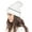 White, variant on Style & Co Rib Marled Beanie Hat With Faux-Fur Pom