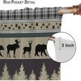 thumbnail image 5 of Rustic Bear Deer Curtains,Retro Cabin Country Window Treatments Vintage Tribal Aztec Abstract Geometric Blackout Window Drapes for Bedroom Living Room,42x84in, 5 of 6